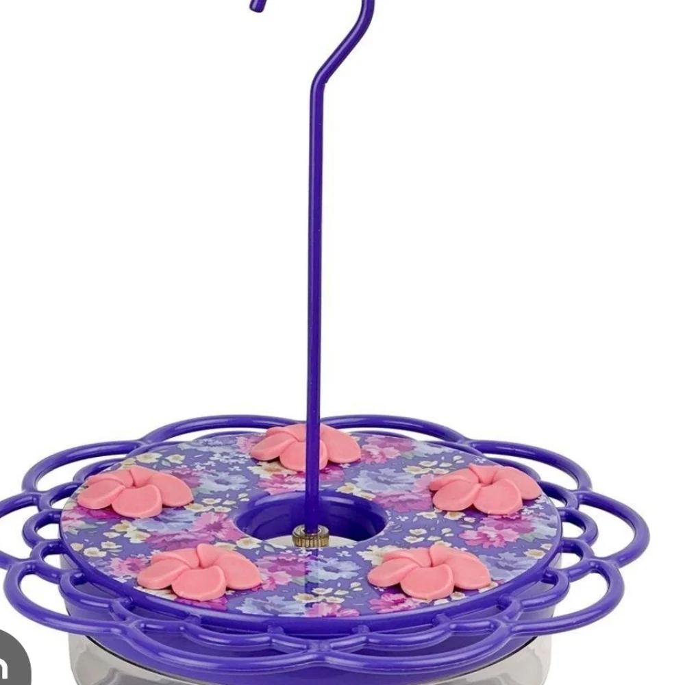 2 Floral Purple Hummingbird Feeder